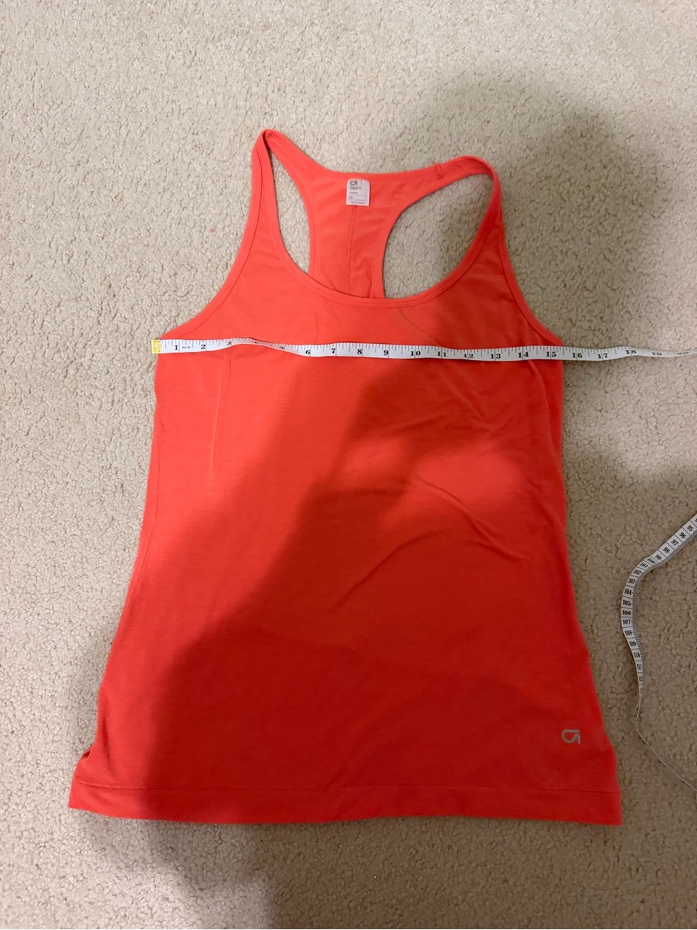 Medium Gap Fit Breathe Coral Racerback Workout Athletic tank top